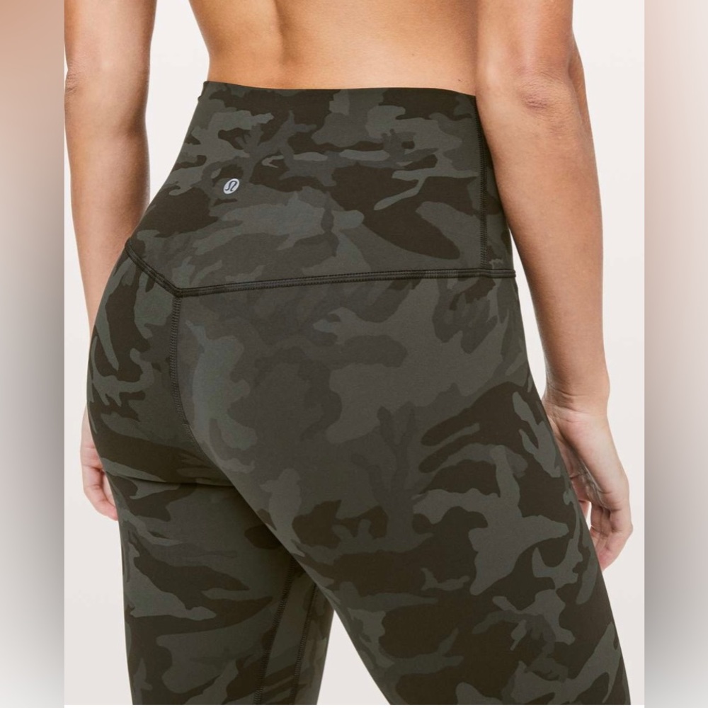 LULULEMON Align Crop in Incognito Camo Multi Gator Green